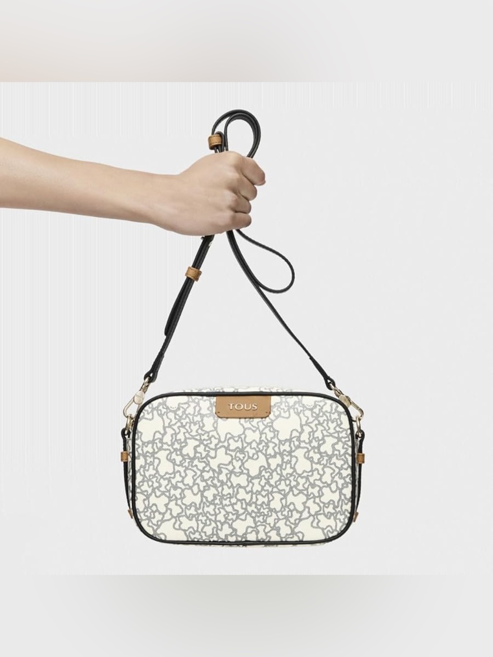 TOUS BEIGE AND BLACK KAOS MINI CROSSBODY BAG